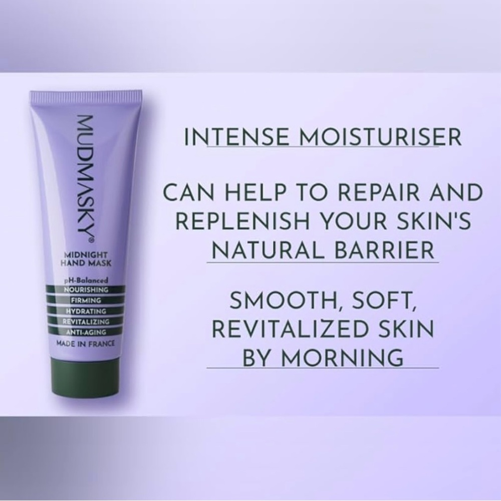 MUDMASKY Midnight Hand Mask Lavender Scented Hand Lotion Travel Size - Picture 6 of 7